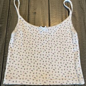 Brandy Melville Floral Tank Top with Bow